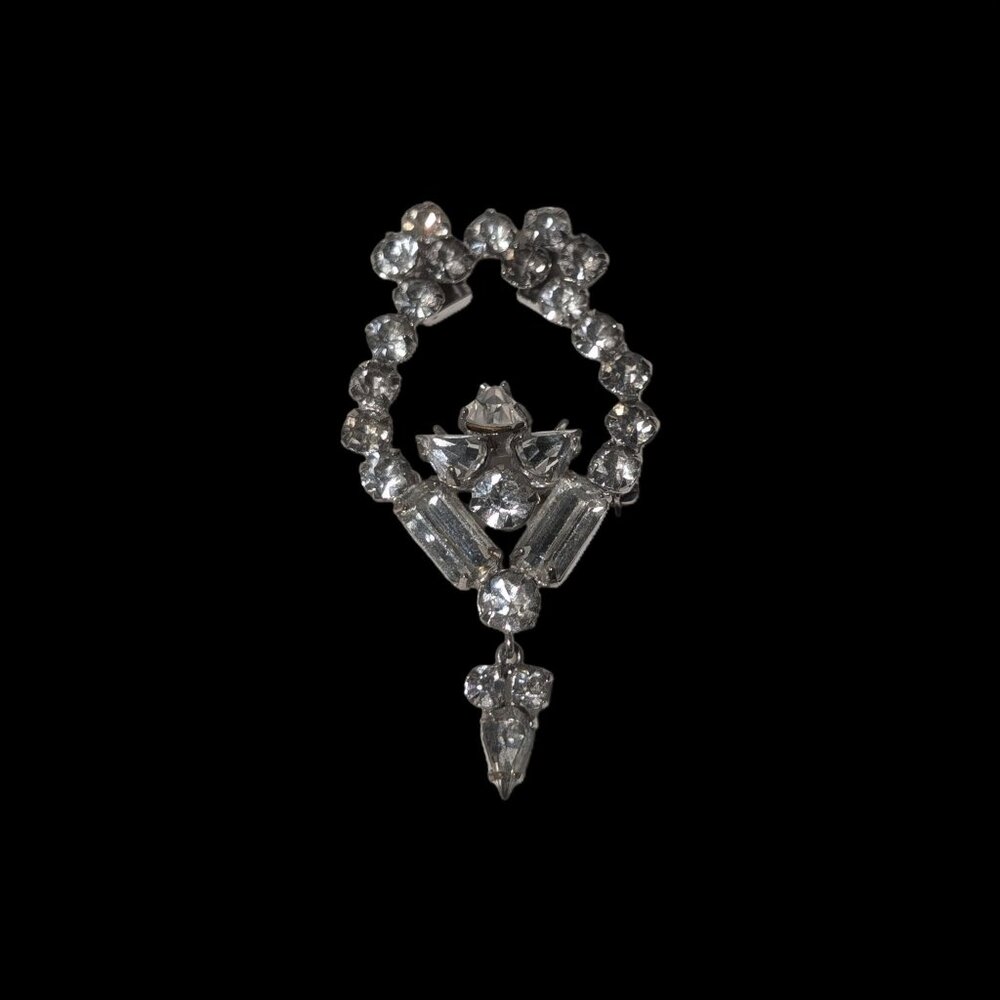 Women's Vintage 2 1/4" Beautiful Rhinestone Brooch